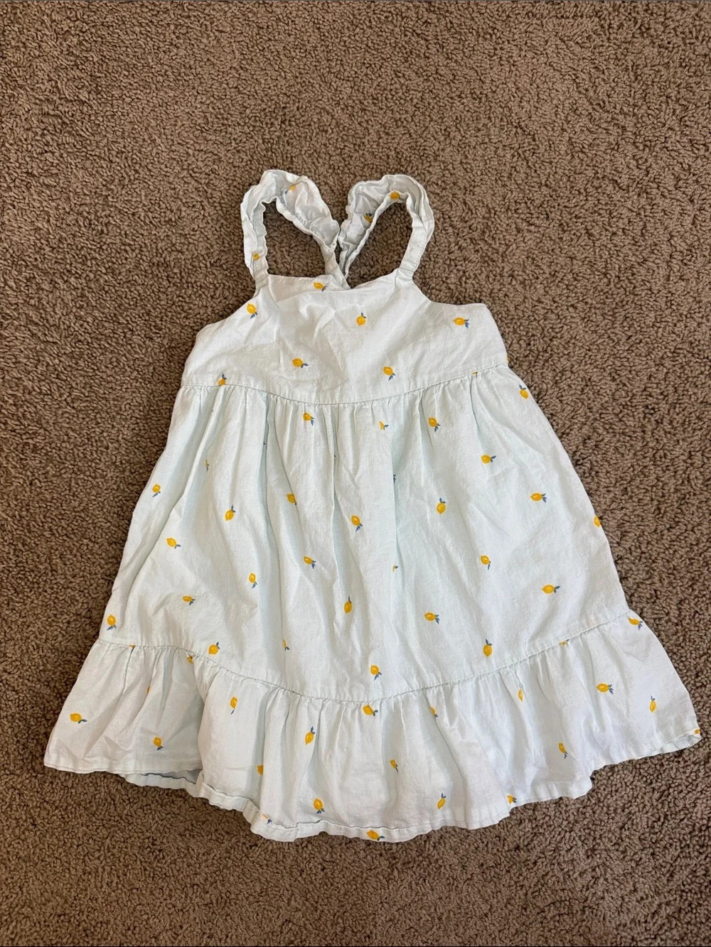 OshKosh B'gosh | Light Blue Sundress with Yellow Lemon Motif | 4T